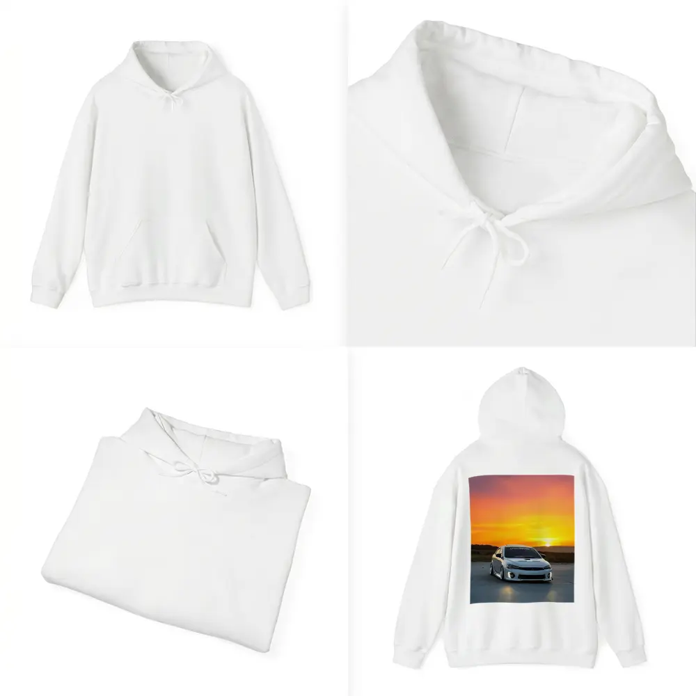 Mitsubishi Lancer Widebody White Sunset Sky – Hoodies