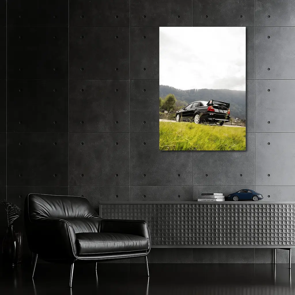 Mitsubishi Lancer Evo Black Mountain Road – Wall Art