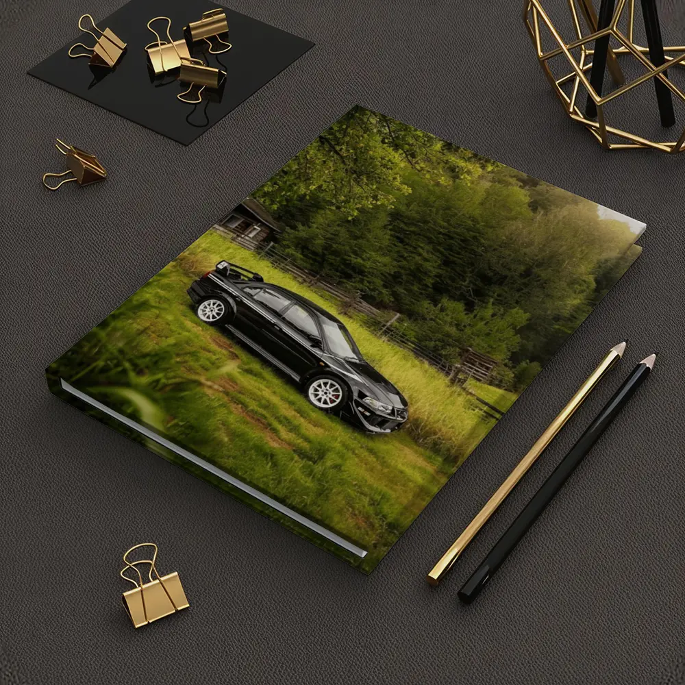 Mitsubishi Lancer Evolution Black Rural Setting – Notebooks