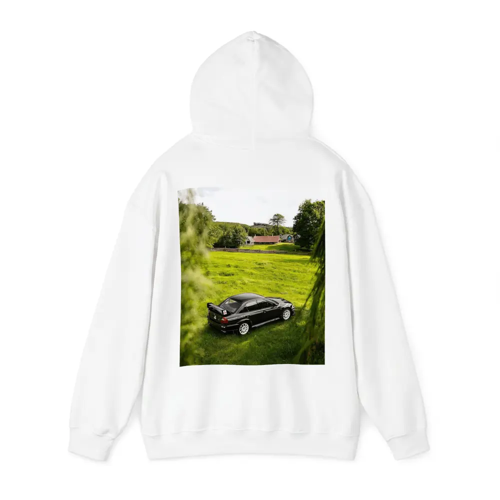 Mitsubishi Lancer Evolution Black Rural Countryside – Hoodies