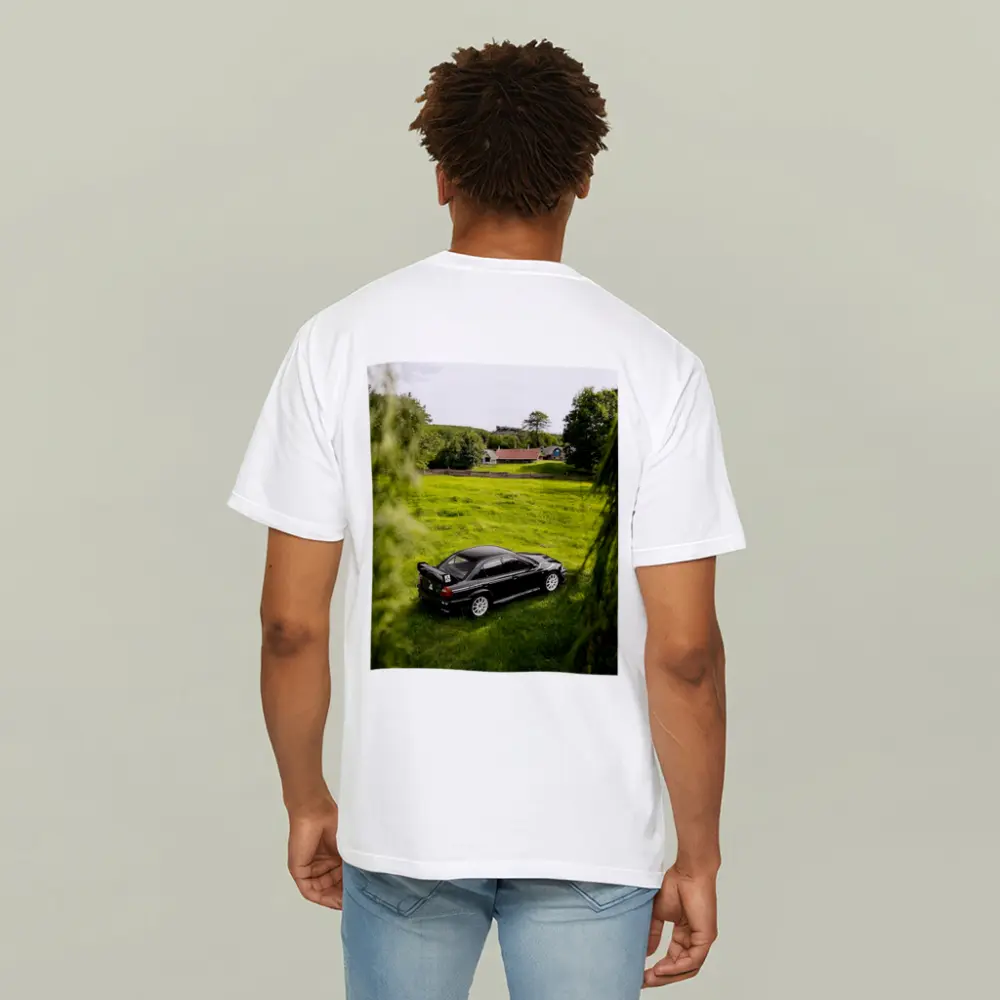 Mitsubishi Lancer Evolution Black Rural Countryside – T-Shirts