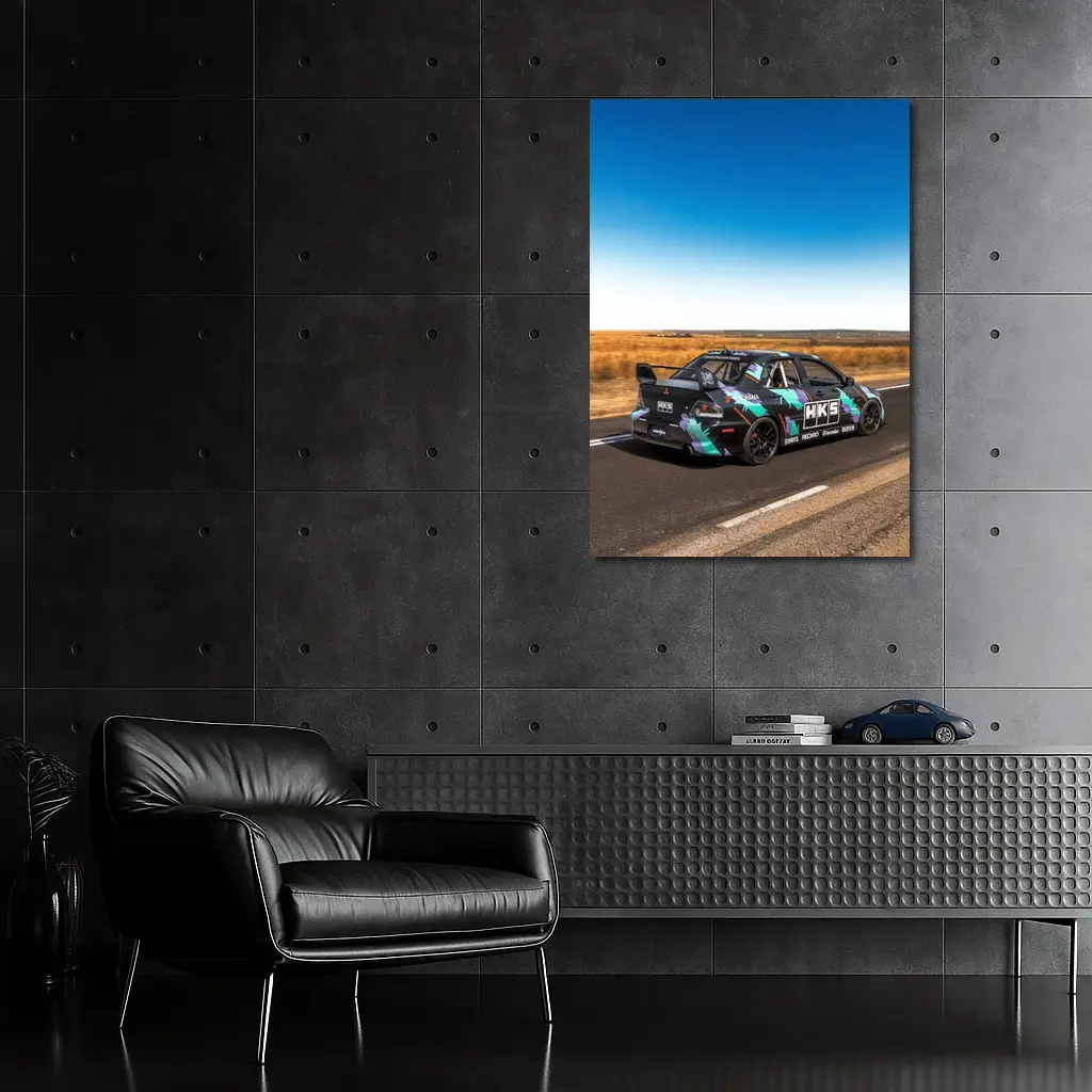 Mitsubishi Lancer Evolution HKS Race Wrap Road – Wall Art