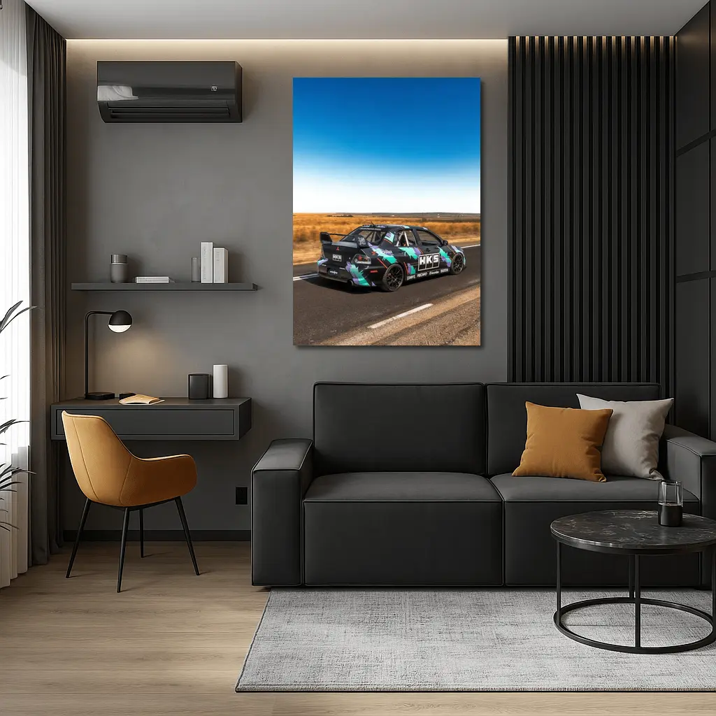 Mitsubishi Lancer Evolution HKS Race Wrap Road – Wall Art