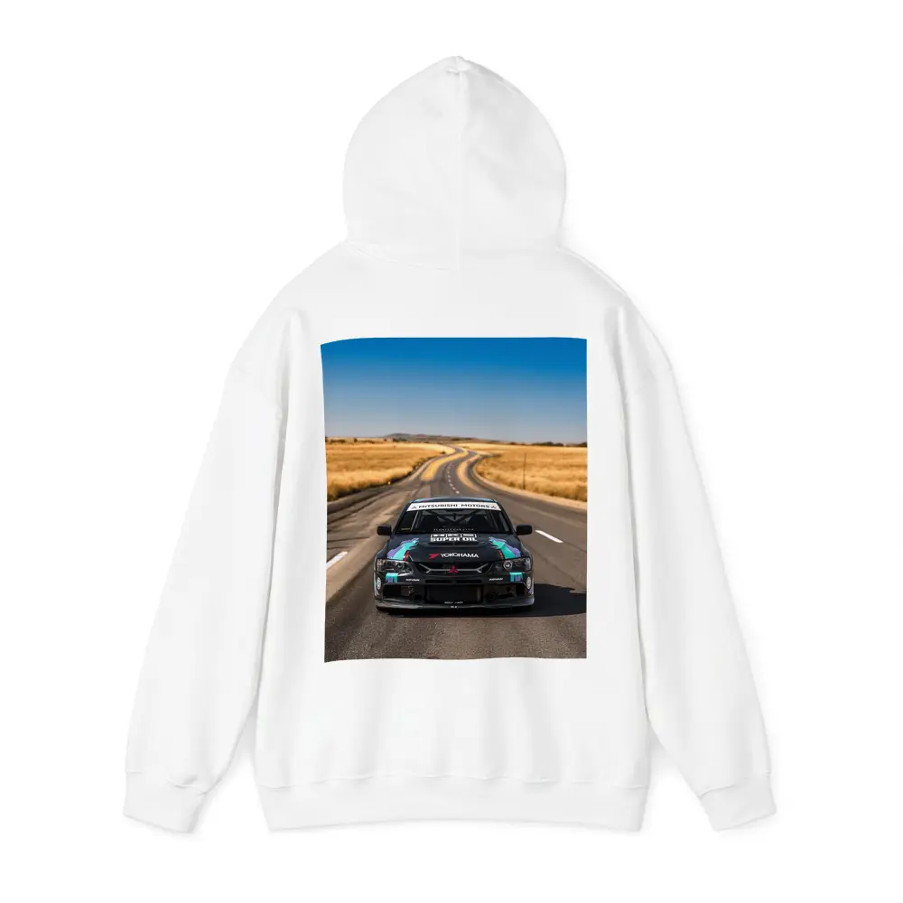 Mitsubishi Lancer Black Race Car Open Road – Hoodies