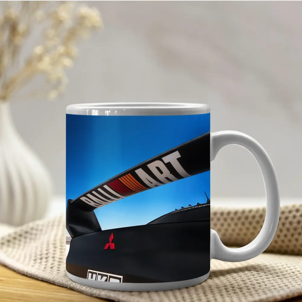 Mitsubishi Lancer Ralliart Spoiler Blue Sky – Mugs