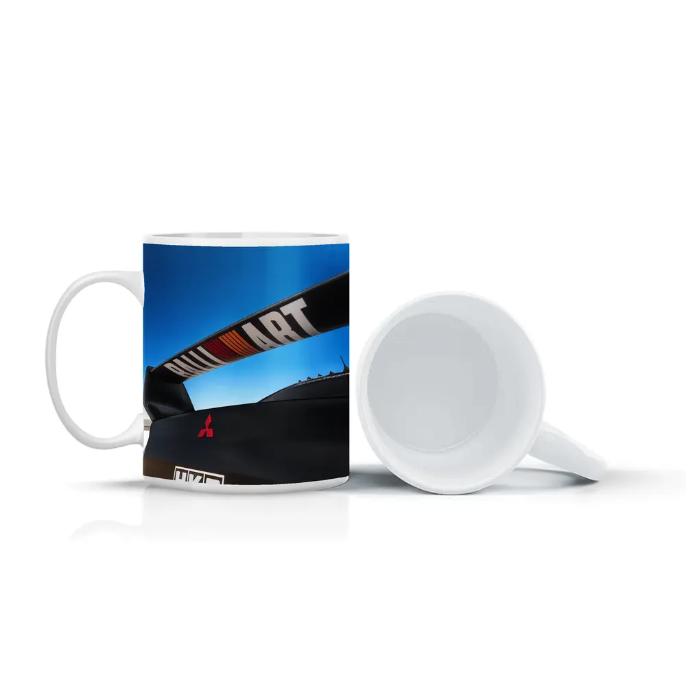 Mitsubishi Lancer Ralliart Spoiler Blue Sky – Mugs