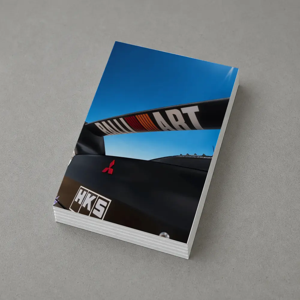 Mitsubishi Lancer Ralliart Spoiler Blue Sky – Postcards