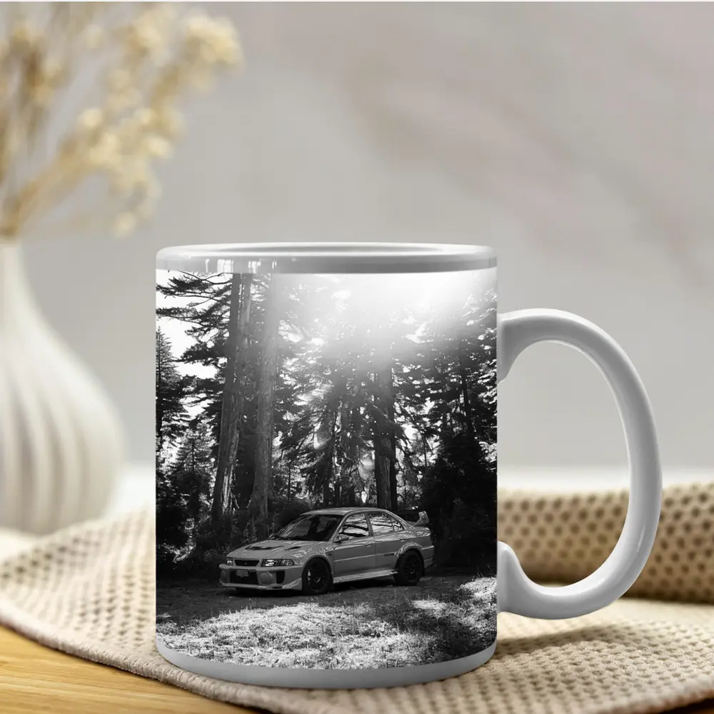 Mitsubishi Lancer Evo Black White Forest – Mugs