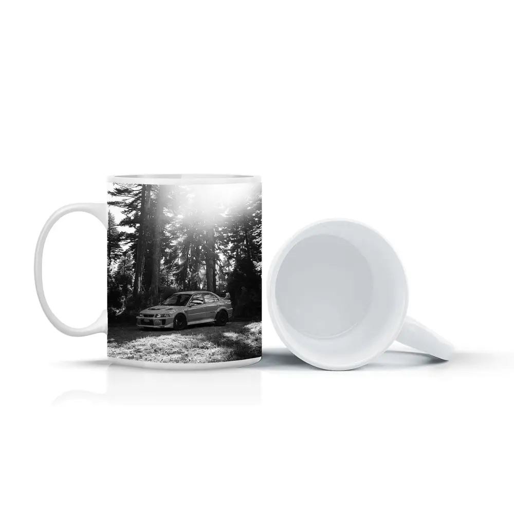 Mitsubishi Lancer Evo Black White Forest – Mugs
