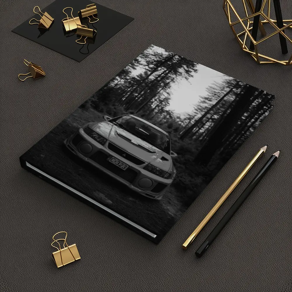 Mitsubishi Lancer Evolution Forest Black White – Notebooks
