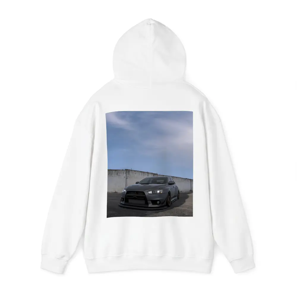 Mitsubishi Lancer Evo Matte Gray Concrete Wall – Hoodies