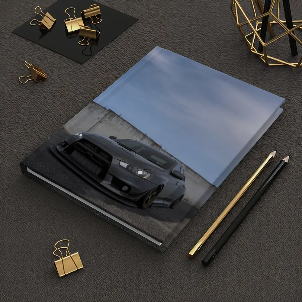 Mitsubishi Lancer Evo Matte Gray Concrete Wall – Notebooks