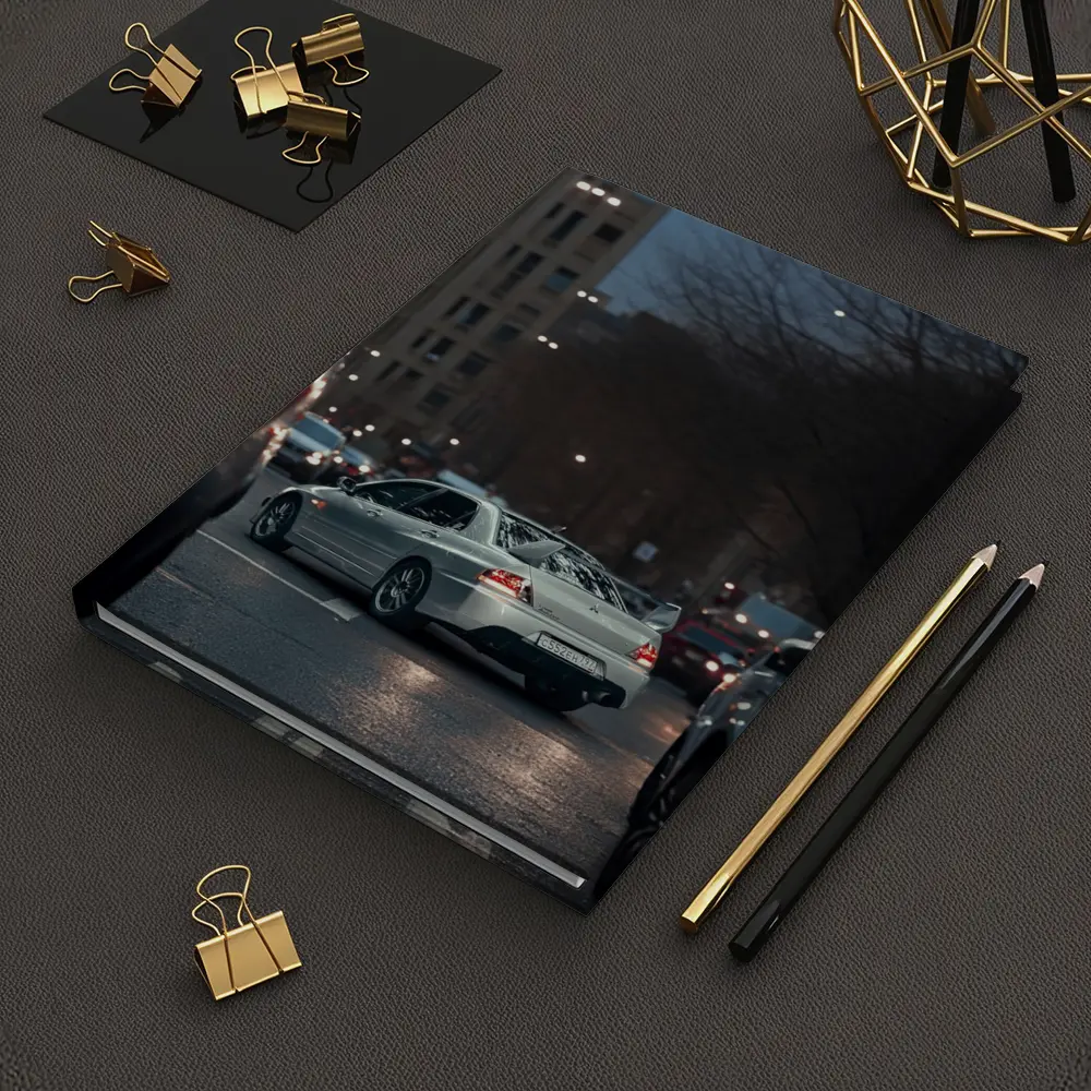 Mitsubishi Lancer Evolution City Street Night – Notebooks