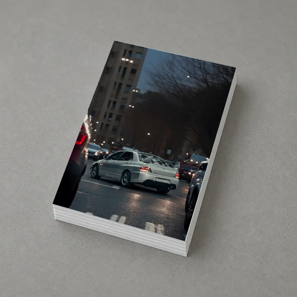 Mitsubishi Lancer Evolution City Street Night – Postcards