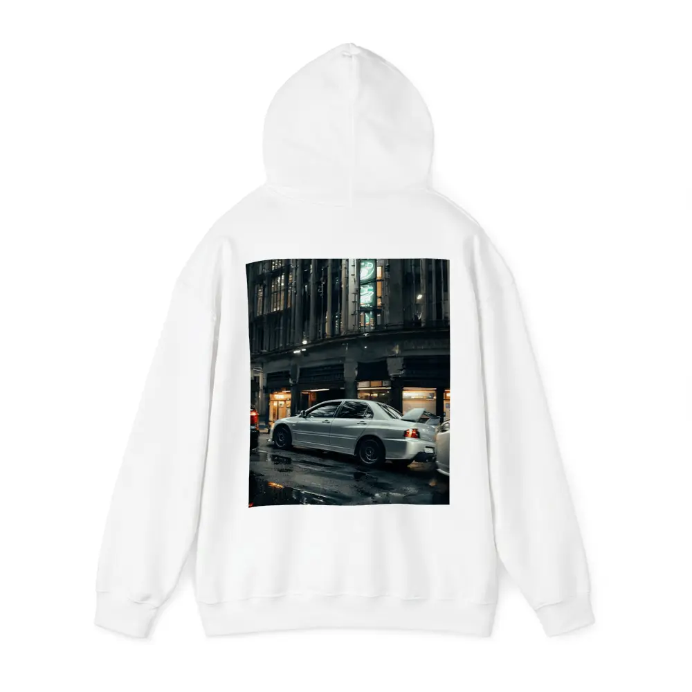 Mitsubishi Lancer Evo Rainy City Street Night – Hoodies
