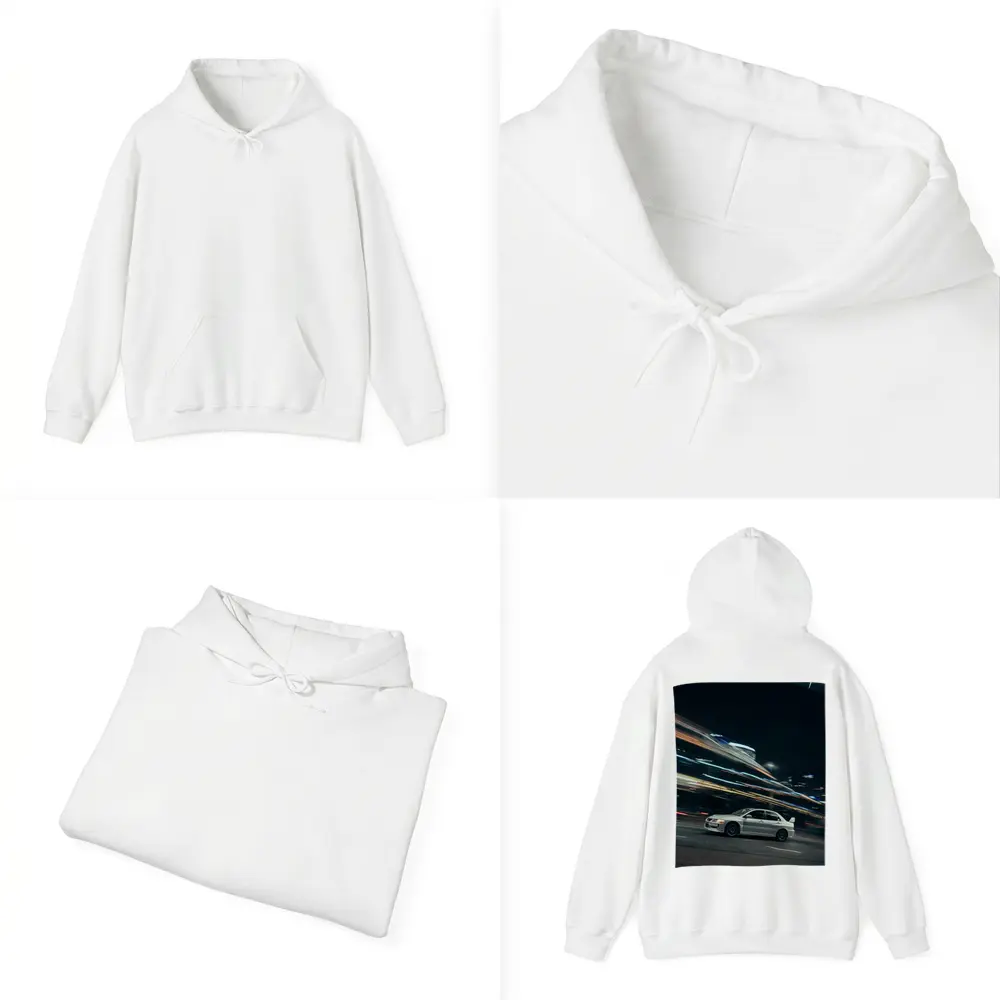 Mitsubishi Lancer Evo Night City Streets – Hoodies