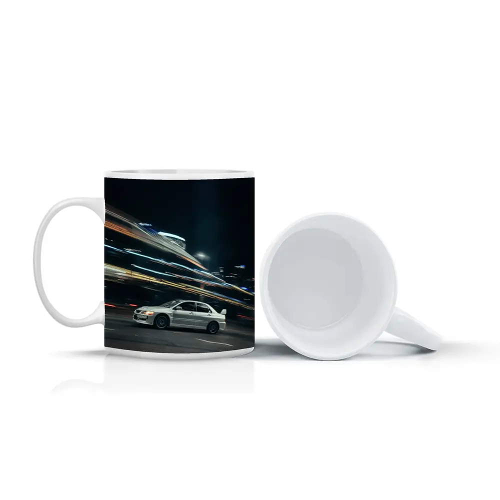 Mitsubishi Lancer Evo Night City Streets – Mugs