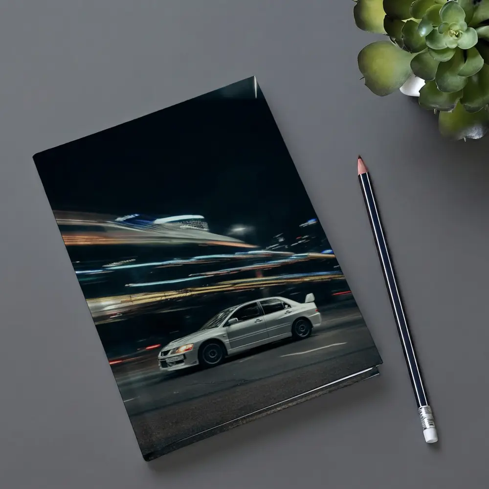 Mitsubishi Lancer Evo Night City Streets – Notebooks