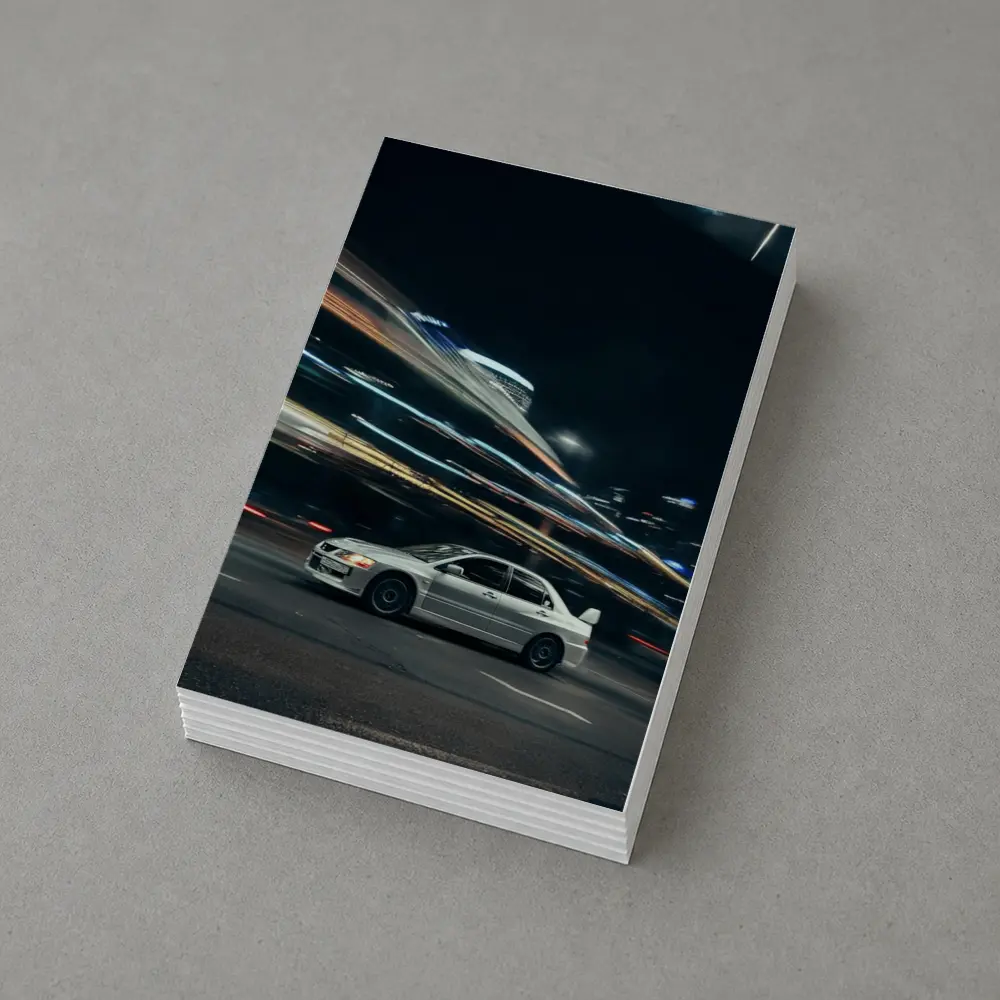 Mitsubishi Lancer Evo Night City Streets – Postcards