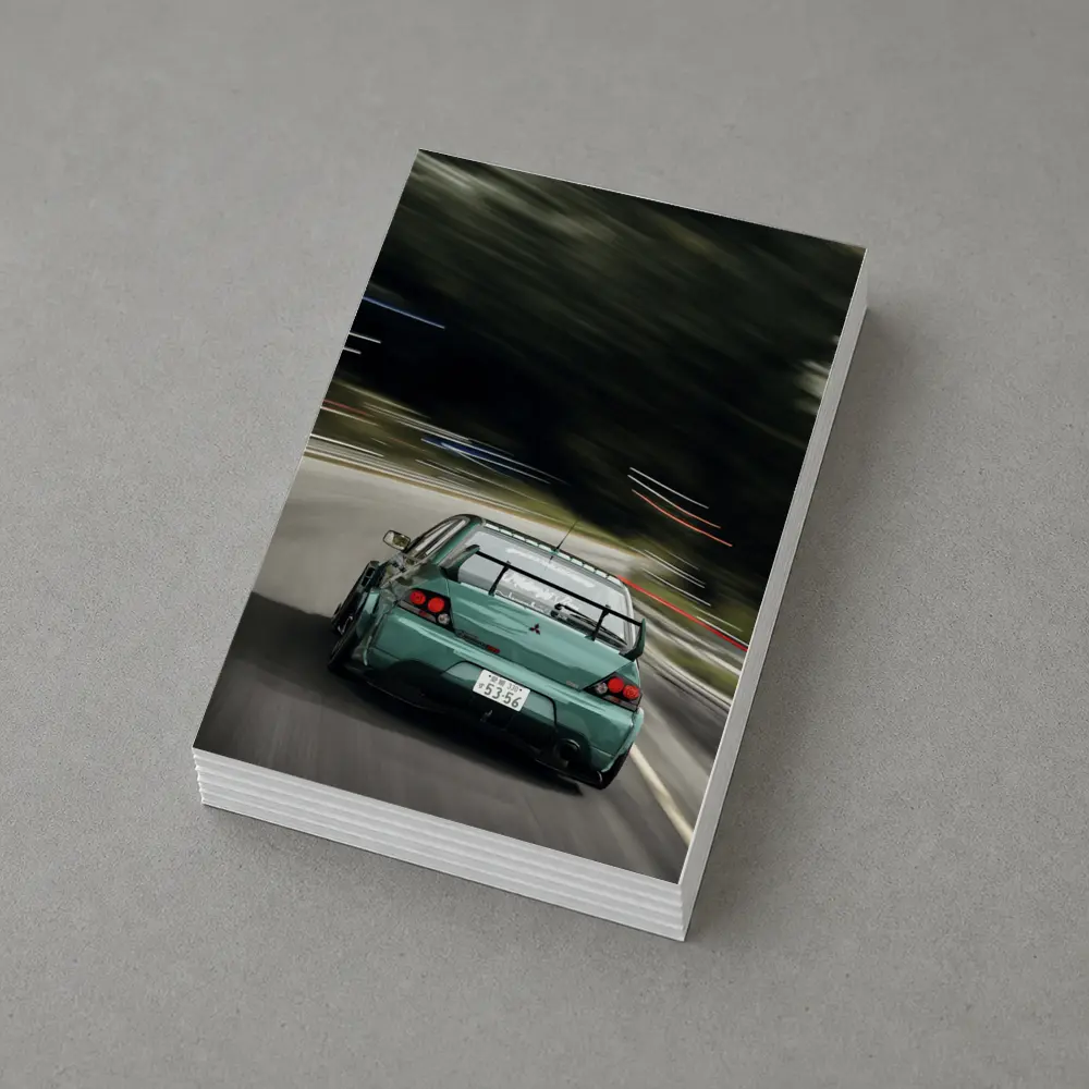 Mitsubishi Lancer Evo Racing Mountain Road – Postcards