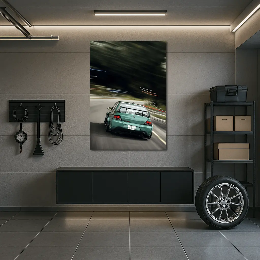 Mitsubishi Lancer Evo Racing Mountain Road – Wall Art