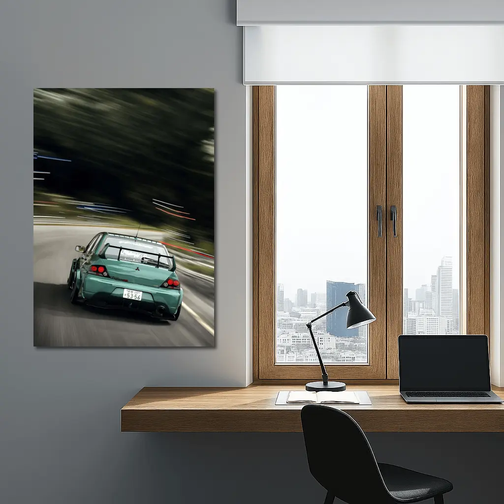 Mitsubishi Lancer Evo Racing Mountain Road – Wall Art