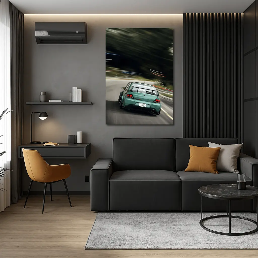 Mitsubishi Lancer Evo Racing Mountain Road – Wall Art