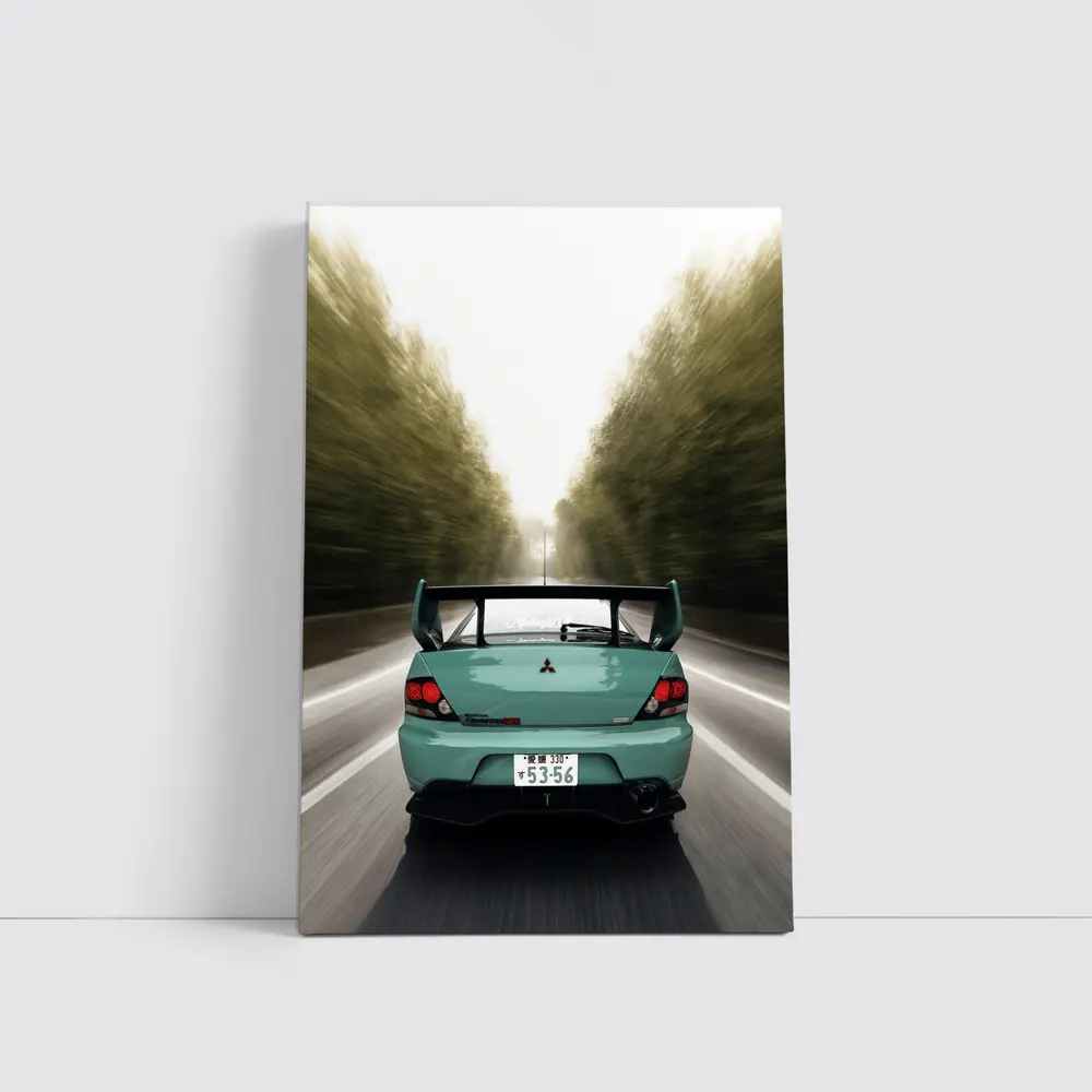 Mitsubishi Lancer Evo Rear Road Speed – Wall Art