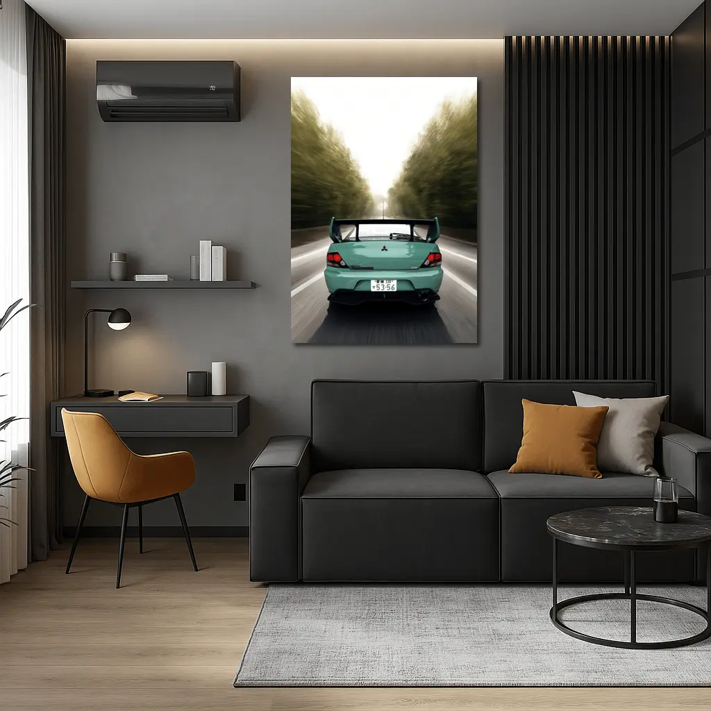 Mitsubishi Lancer Evo Rear Road Speed – Wall Art
