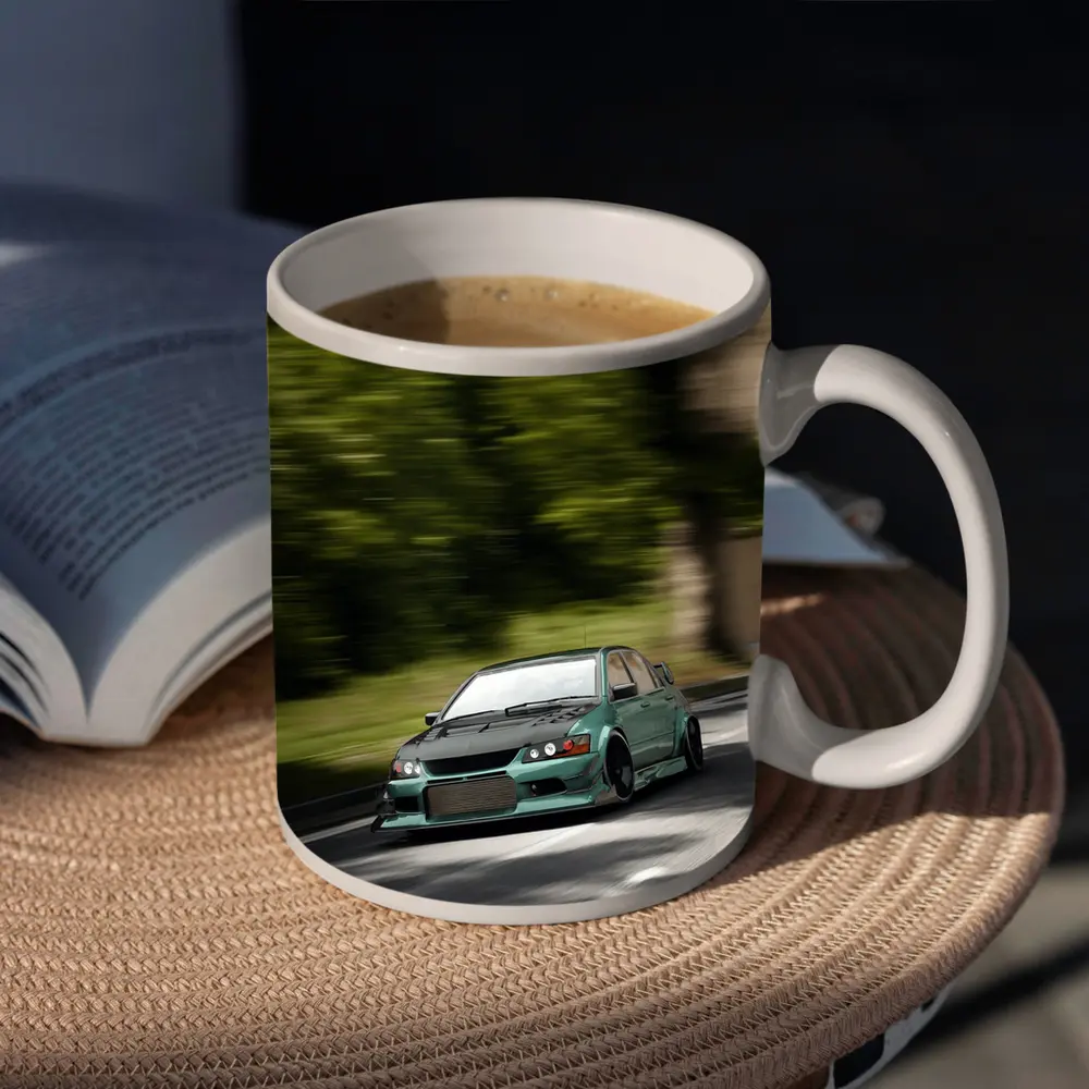 Mitsubishi Lancer Evolution Street Racing Art – Mugs