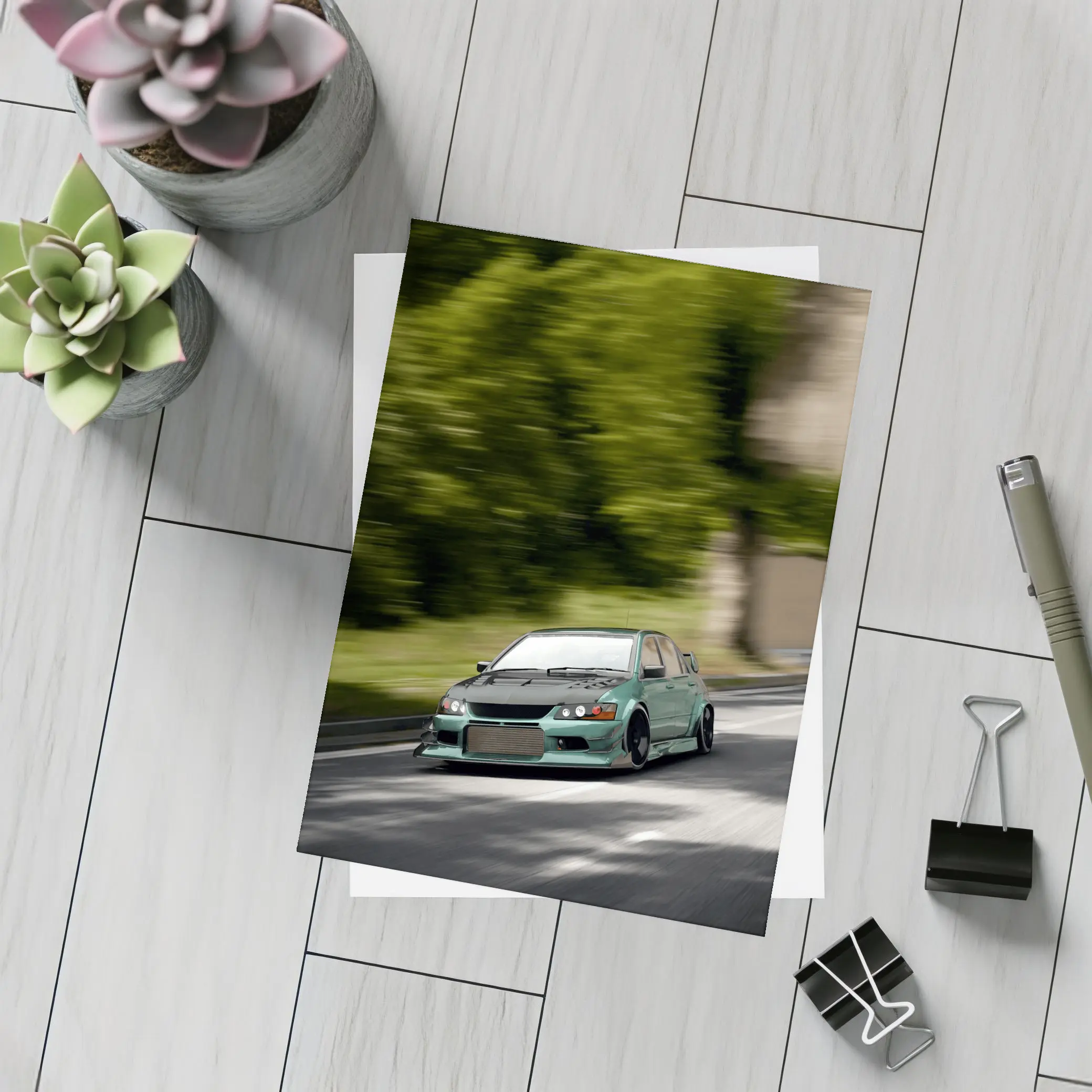 Mitsubishi Lancer Evolution Street Racing Art – Postcards
