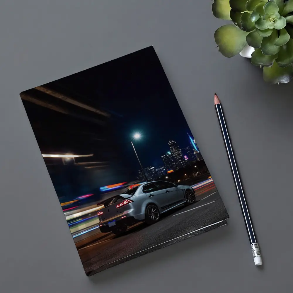 Mitsubishi Lancer Evolution City Night Drive – Notebooks