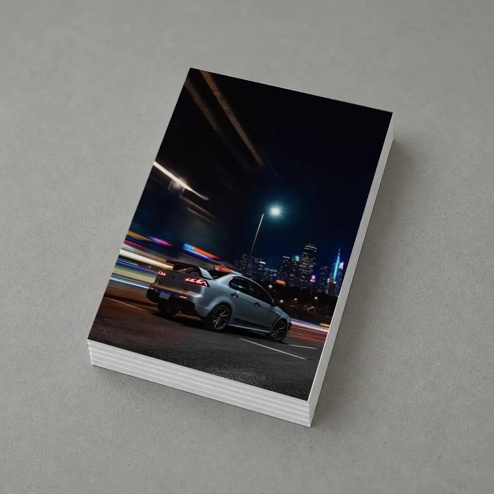 Mitsubishi Lancer Evolution City Night Drive – Postcards