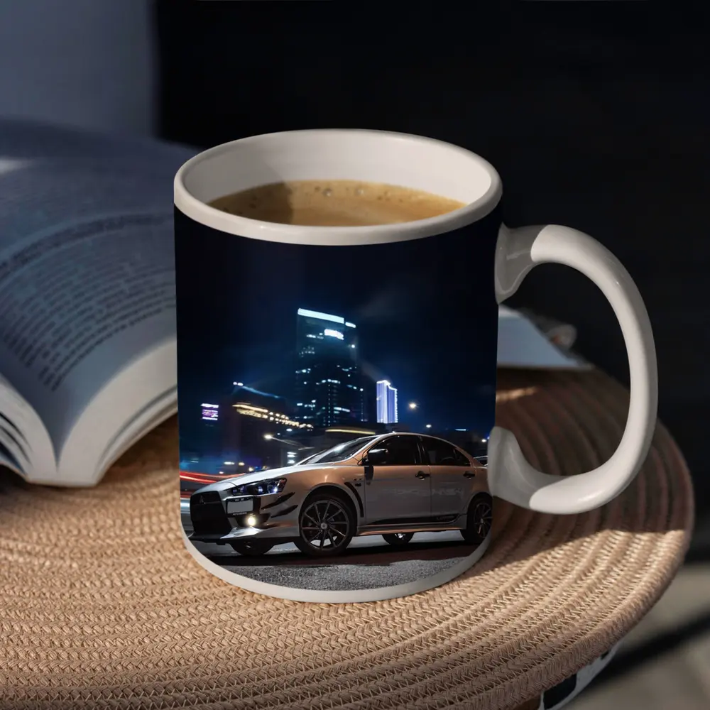 Mitsubishi Lancer Evolution Night City Street – Mugs