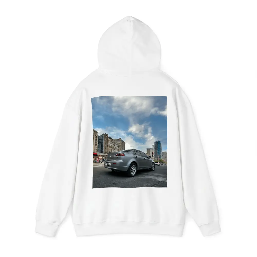 Mitsubishi Lancer Gray Sedan City Street – Hoodies