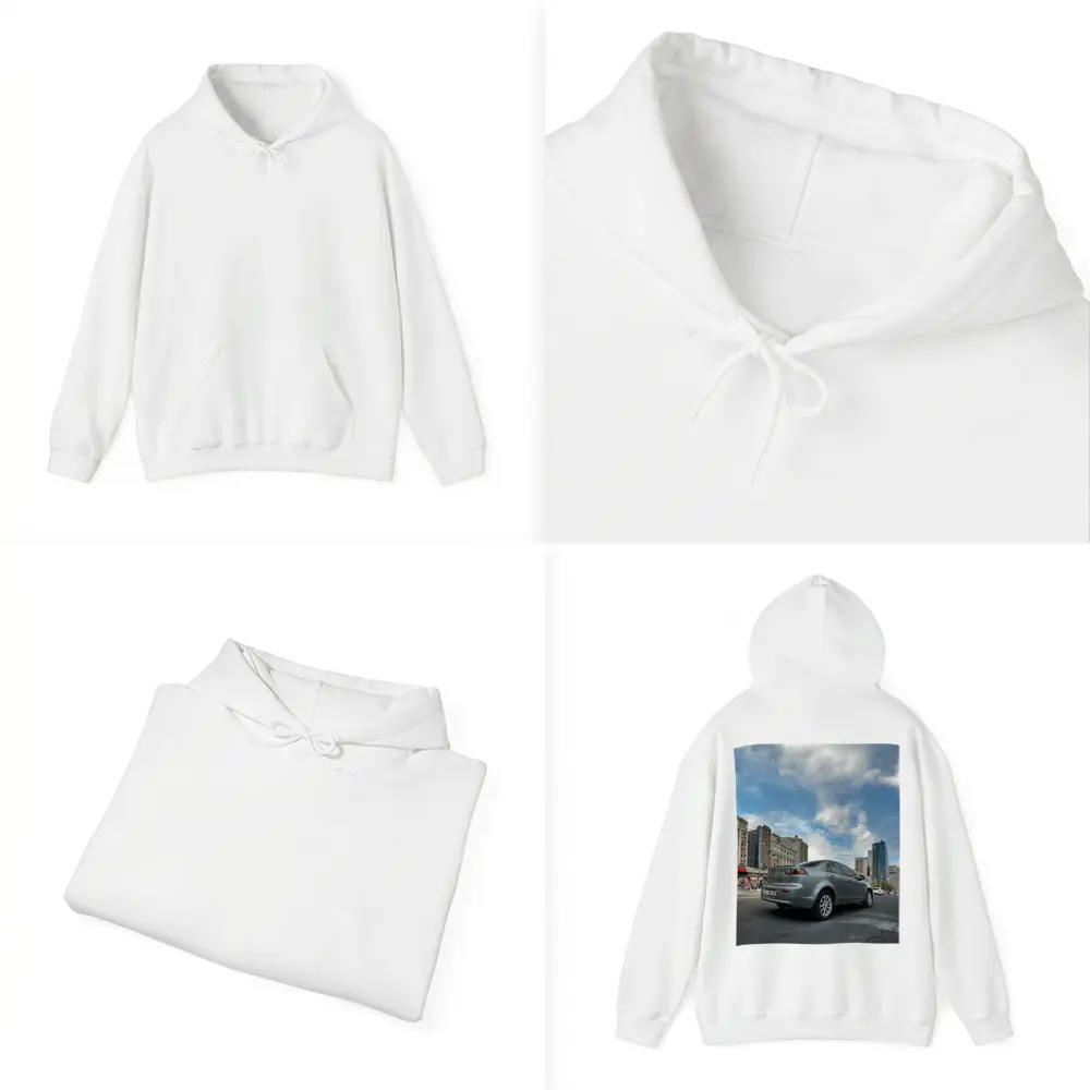 Mitsubishi Lancer Gray Sedan City Street – Hoodies