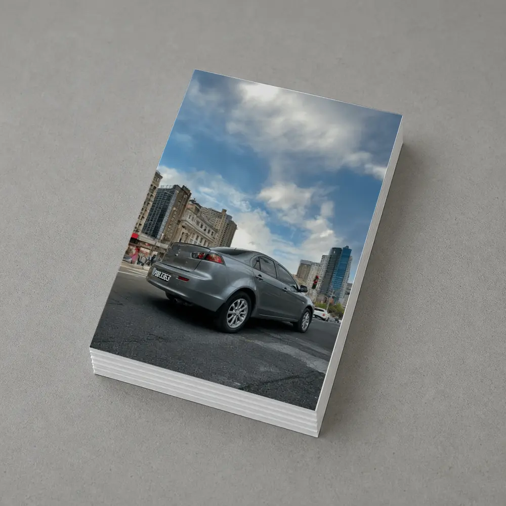 Mitsubishi Lancer Gray Sedan City Street – Postcards