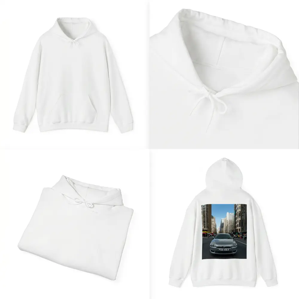 Mitsubishi Lancer Gray City Street Front View – Hoodies