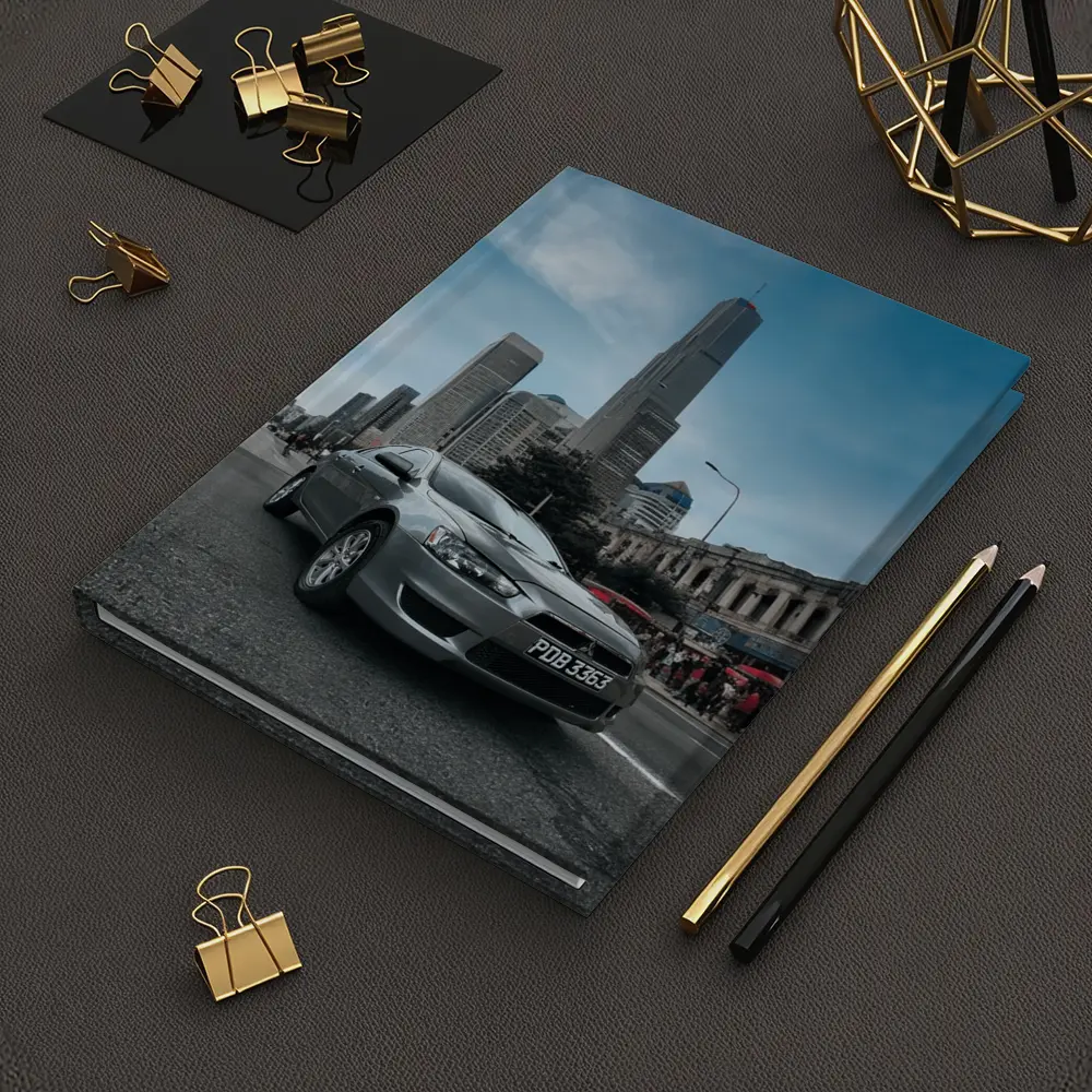 Mitsubishi Lancer Gray Car City Skyline – Notebooks