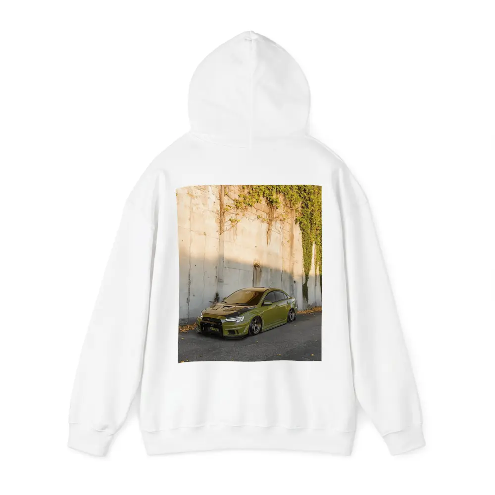 Mitsubishi Lancer Evo Olive Green Street Wall – Hoodies