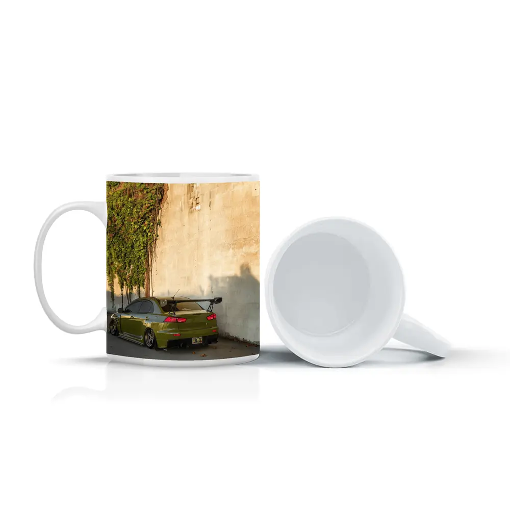 Mitsubishi Lancer Evolution Olive Green Wall – Mugs