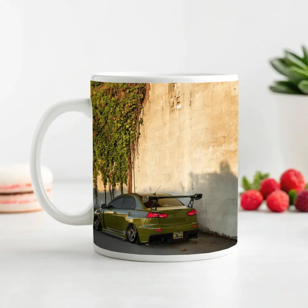 Mitsubishi Lancer Evolution Olive Green Wall – Mugs