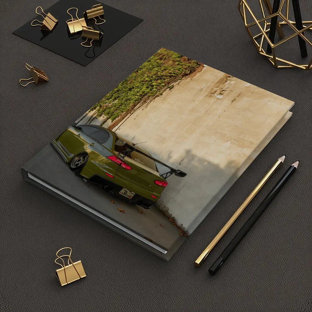 Mitsubishi Lancer Evolution Olive Green Wall – Notebooks