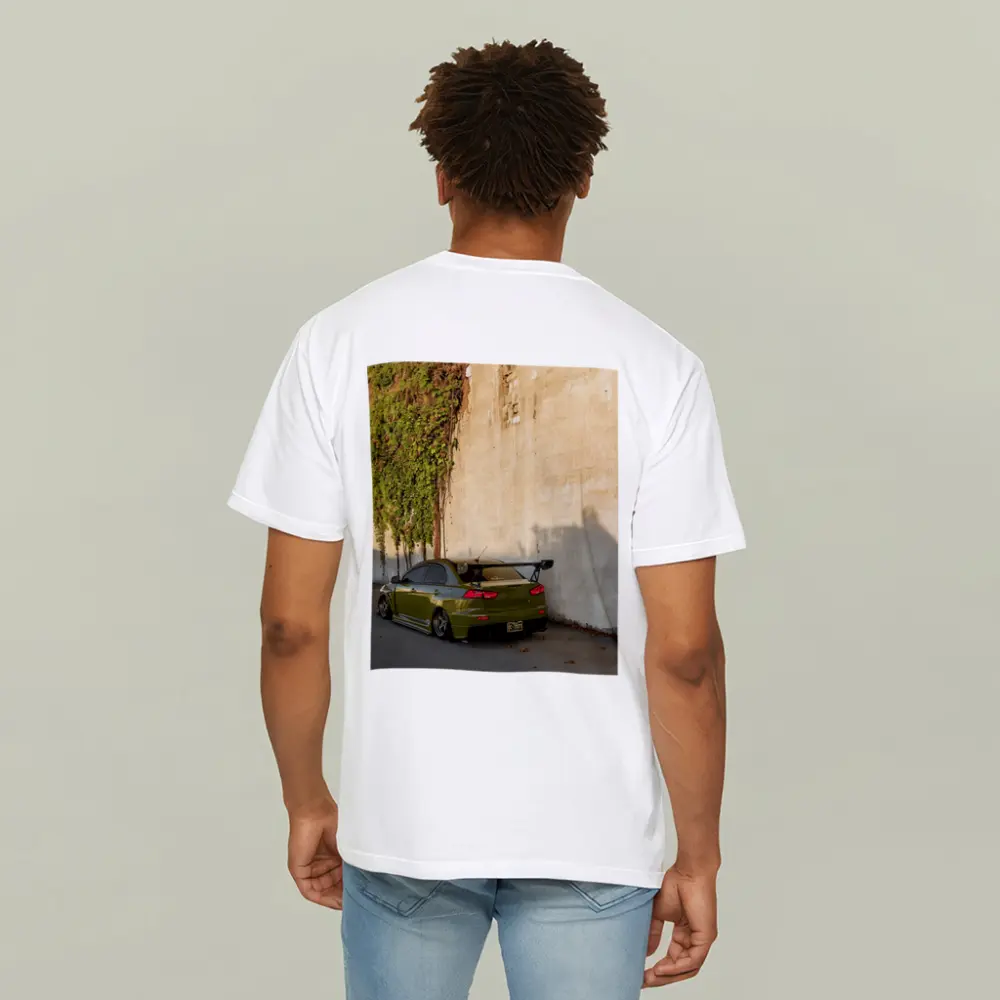 Mitsubishi Lancer Evolution Olive Green Wall – T-Shirts