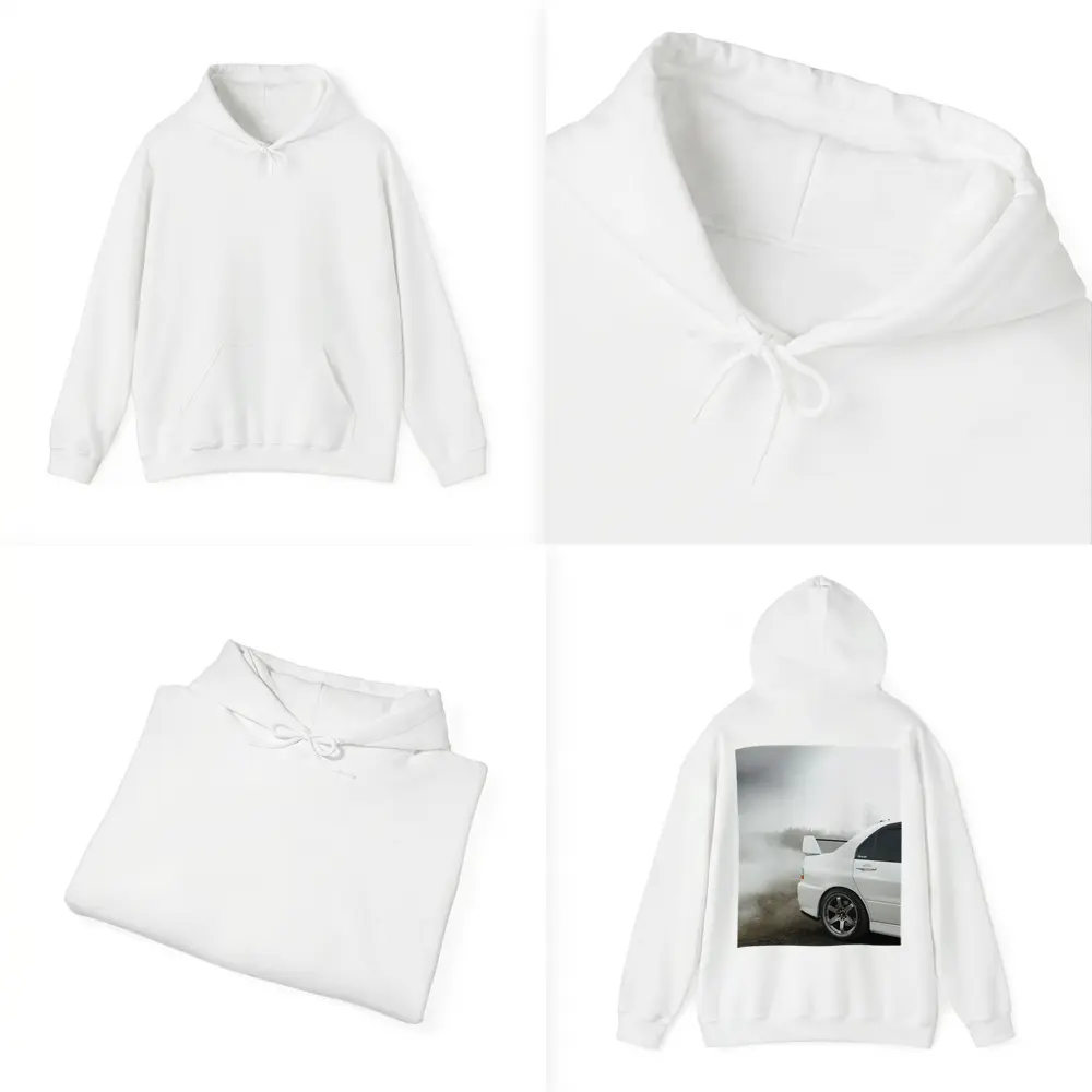 Mitsubishi Lancer Evolution White Fog Drift – Hoodies