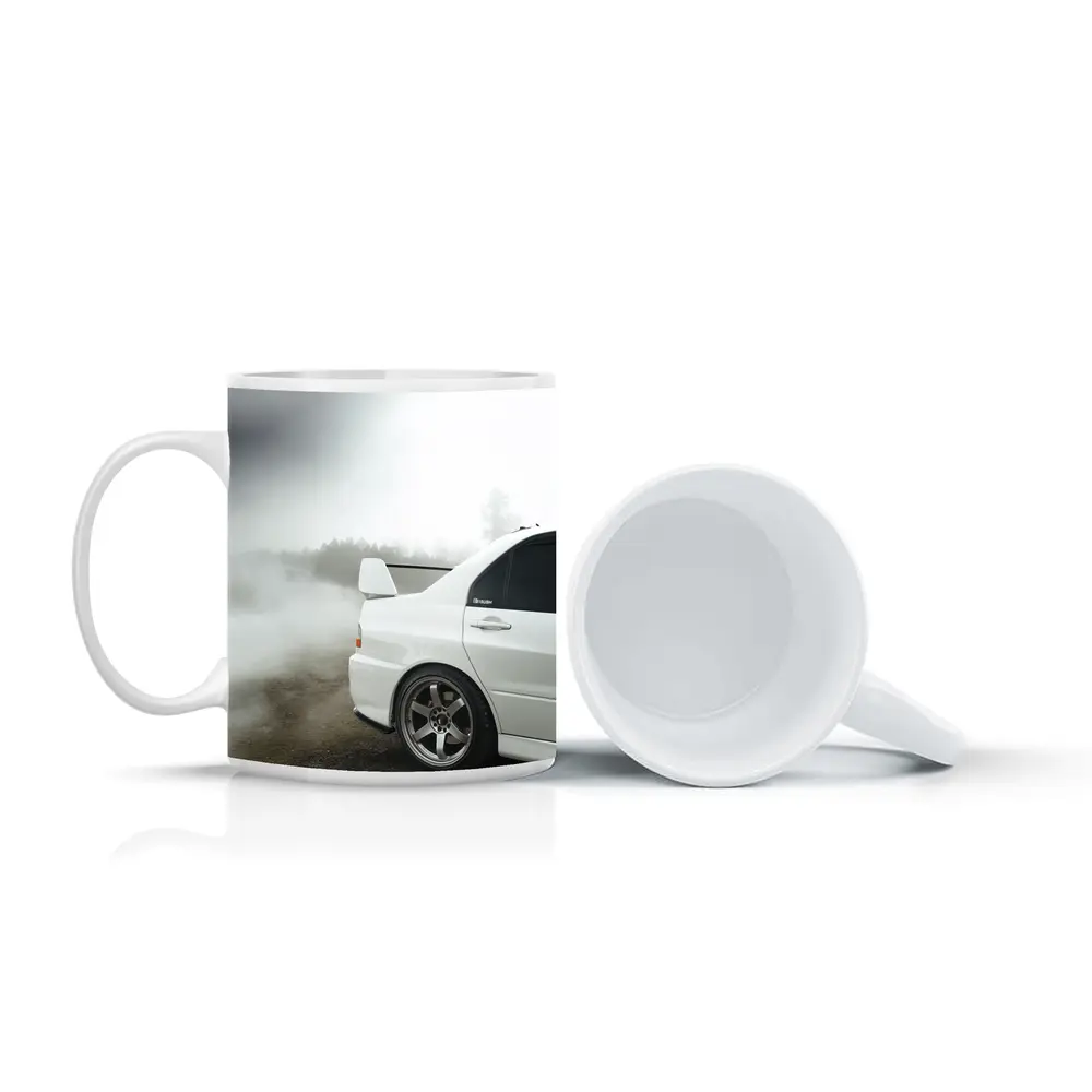 Mitsubishi Lancer Evolution White Fog Drift – Mugs