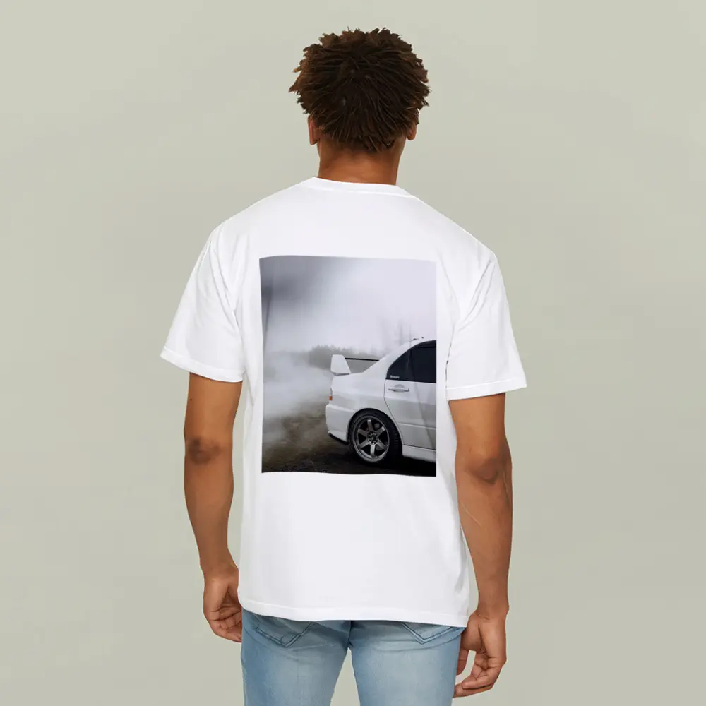Mitsubishi Lancer Evolution White Fog Drift – T-Shirts