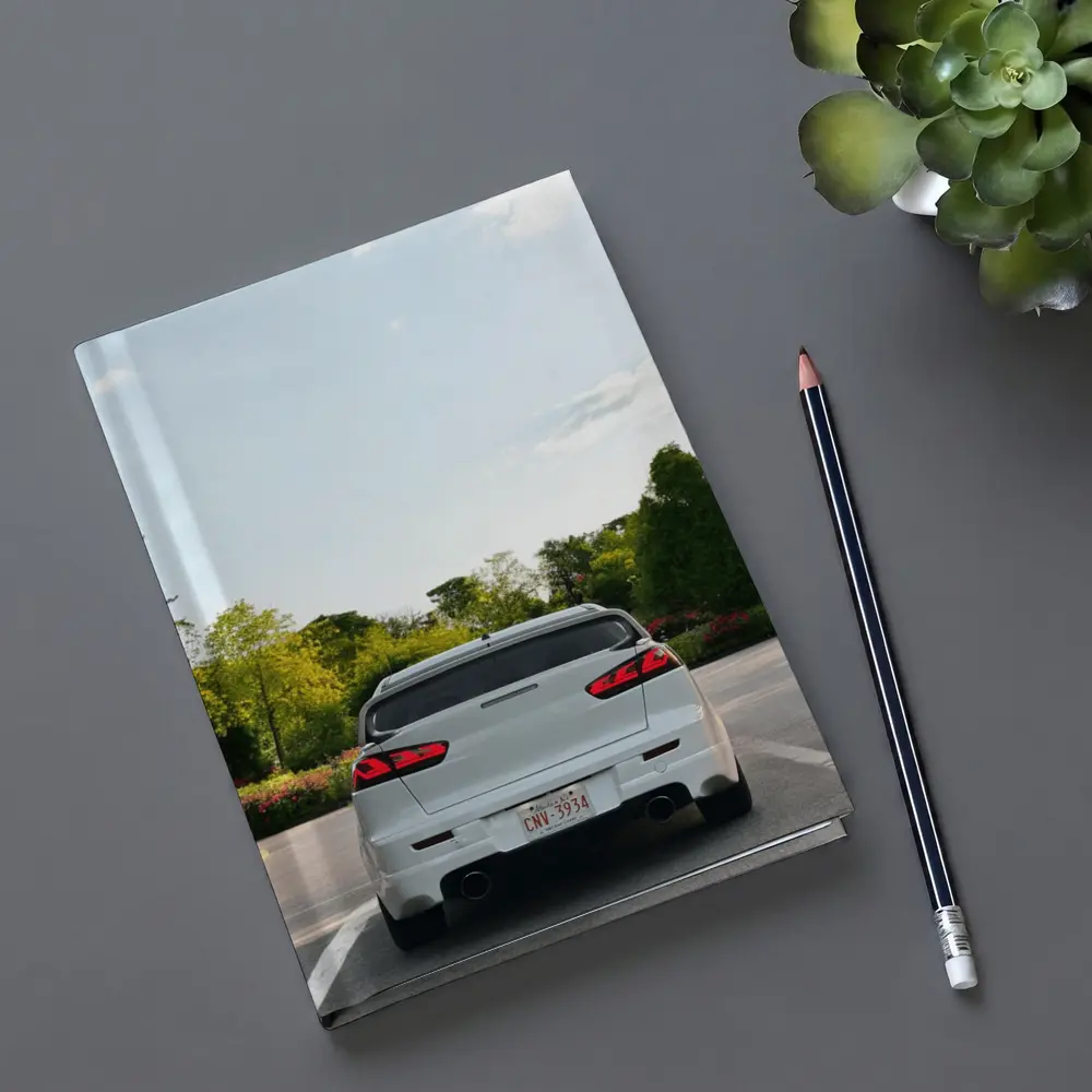 Mitsubishi Lancer Evolution White Parking Lot Trees – Notebooks