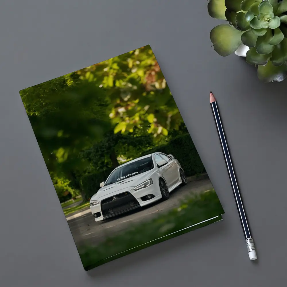 Mitsubishi Lancer Evolution White Tree Background – Notebooks