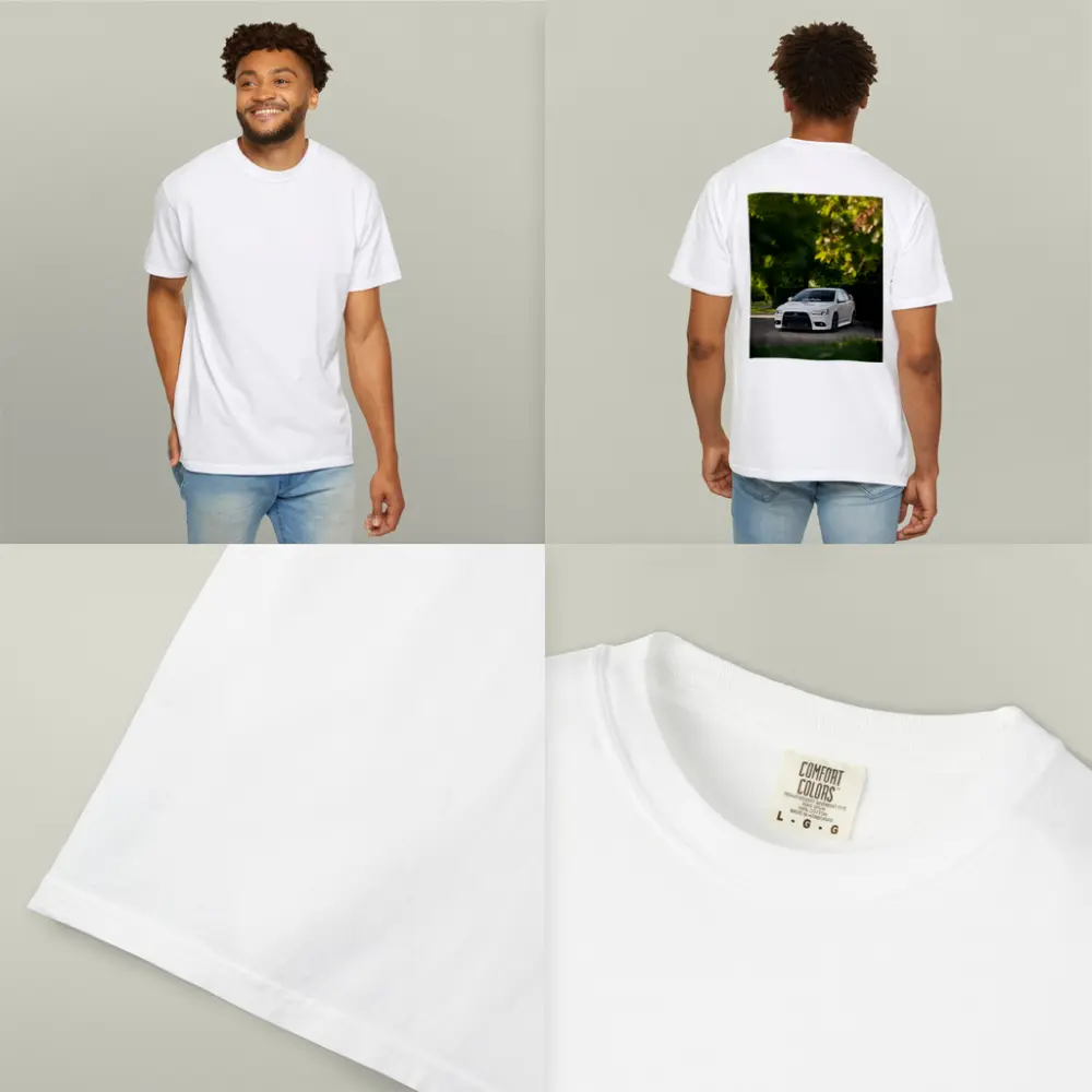 Mitsubishi Lancer Evolution White Tree Background – T-Shirts